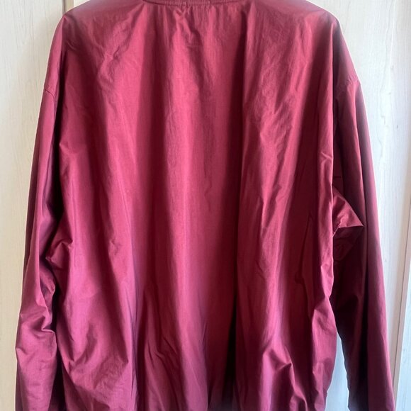 Vintage Izod Golf Mens XL X Large Maroon Windbreaker Pullover V-Neck Nylon - Picture 4 of 6